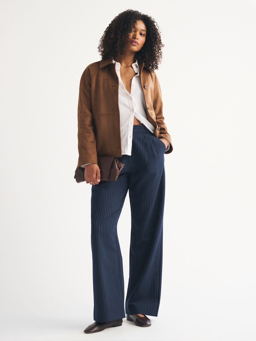 Abercrombie A&F Sloane Tailored Wide Leg Pant